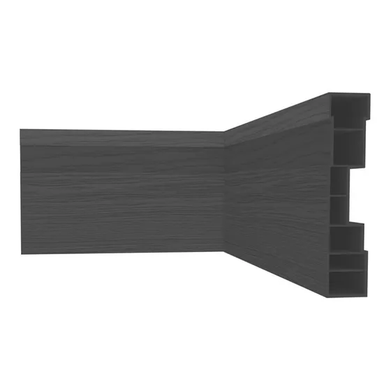 Zócalo Pvc Negro 15mm 0,10x2,40 Mts