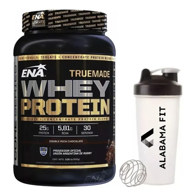 Ena Truemade Whey Protein 2lb + Vaso Mezclador Alabamafit