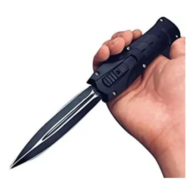 Puñal Cuchillo Navaja Automatica Retractil Horizontal 23 Cm