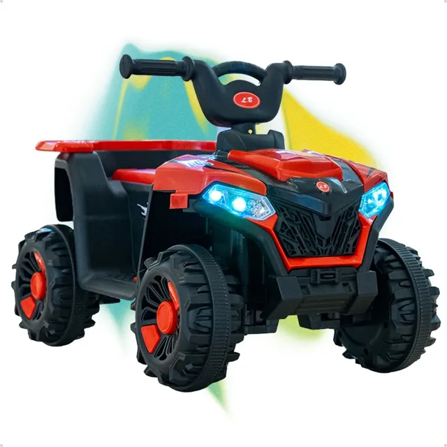 Carro Elétrico Infantil Quadriciclo Atv 6v Vermelho C/ Farol