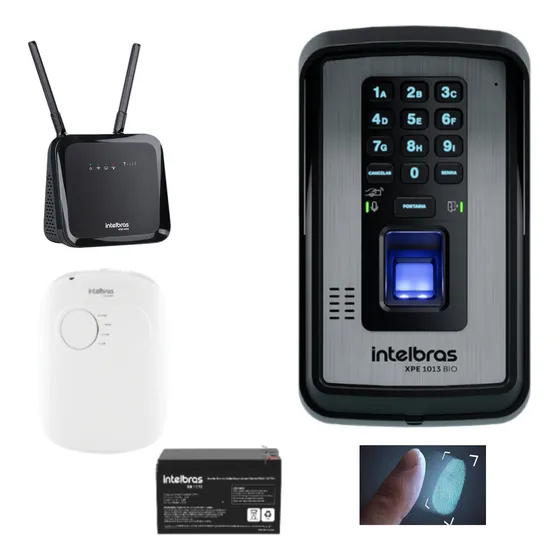 Kit Interfone Coletivo Xpe 1013 Bio Id Intelbras Celular 3g