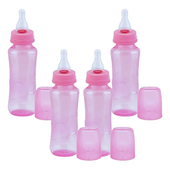 Kit 4 Mamadeiras Atacado Menino Menina 240ml Barato