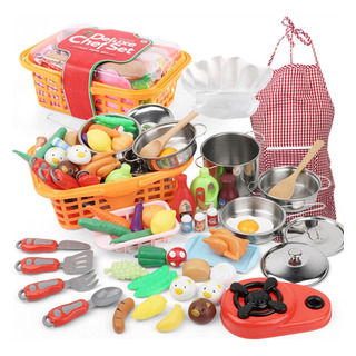 Juguetes De Cocina Para Niño Set De Chef Con Menaje Y Comida Juguetes De Cocina Para Niño Set De Chef Con Menaje Y Comida