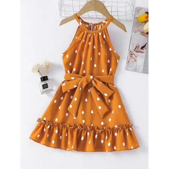 Vestido De Cinturon Con Lazo
