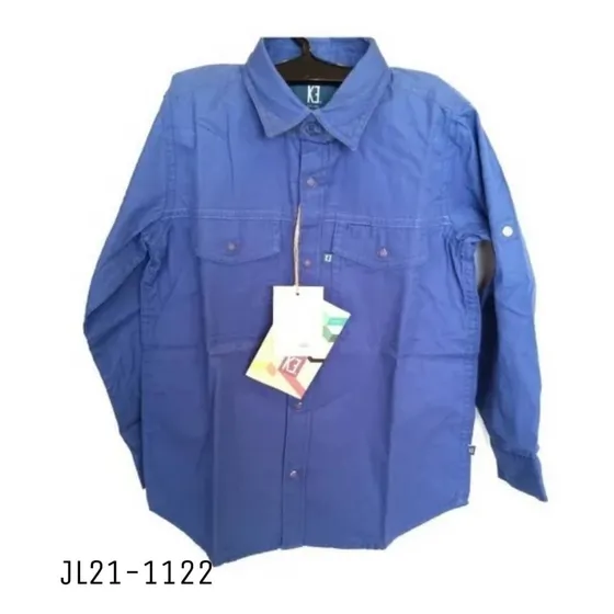 Camisa Ke Niños Manga Larga Casual Cuello Americano
