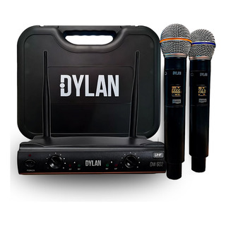 Sistema Microfone Duplo Sem Fio Profissional Dylan 602 Dwmax Sistema Microfone Duplo Sem Fio Profissional Dylan 602 Dwmax