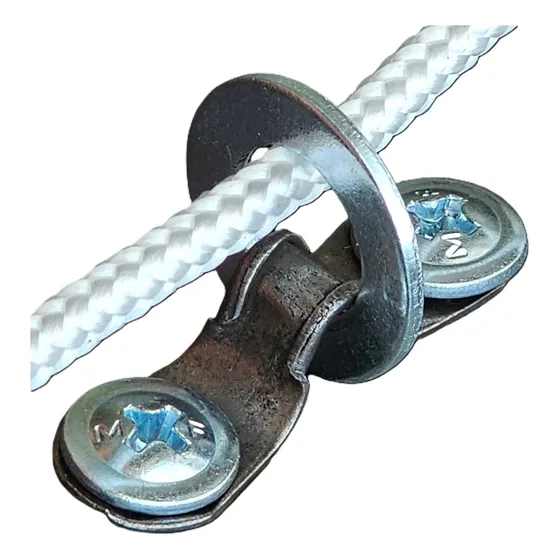 25 Fijaciones Chapa Metal Caño Argolla Gancho Con Tornillo