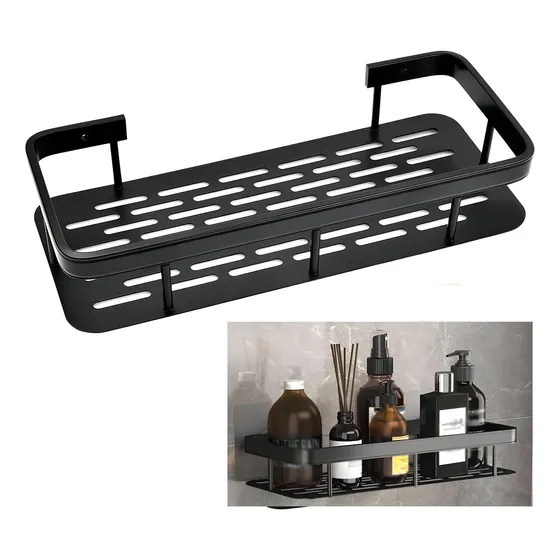 Organizador Ducha Negro Repisa Para Ducha Accesorios Para Baño Organizador Baño Ducha Repisas Baños Multiuso 09h Color Negro Pasteleriacl