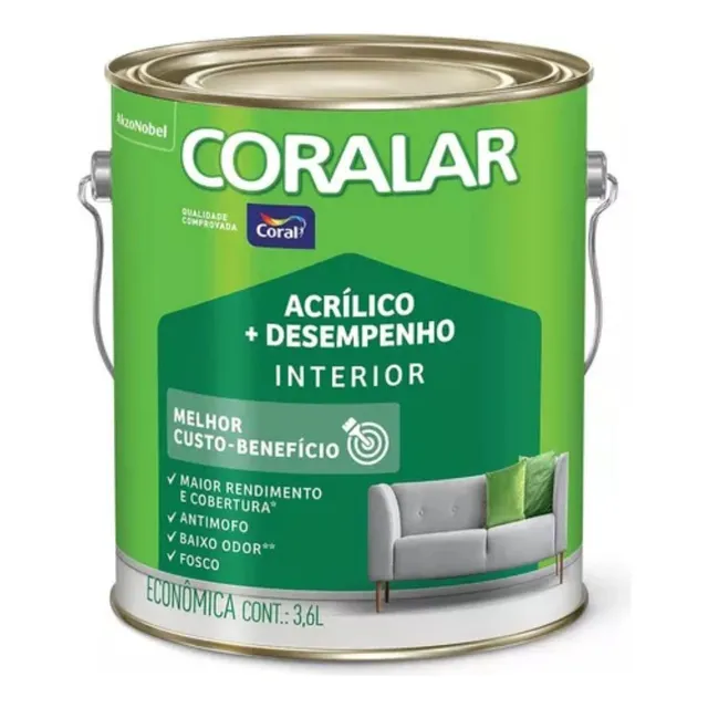 Tinta Coralar Anti Mofo Acrílica 3,6l Escolha Sua Cor
