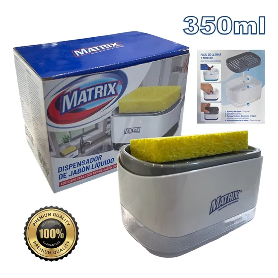 Dispensador De Jabon Liquido Para Lavaplatos 350ml Matrix