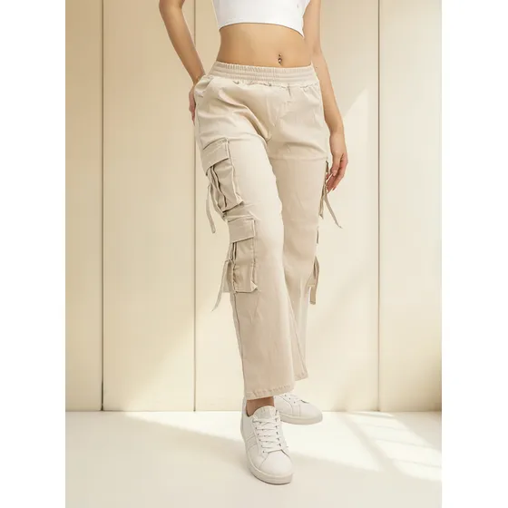 Pantalones Multicargo Stone Mujer | Moda Urbana