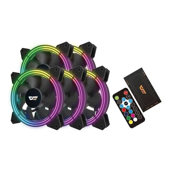 Kit Ventoinhas Aigo Darkflash Cf11 Pro 5in1, Argb, 5x120mm