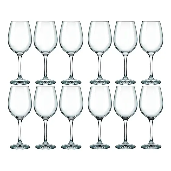 12 Copas Vidrio Vino Tinto 385 Ml Barone Nadir Color Transparente | Cuotas sin interés