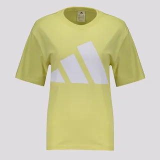 Camiseta adidas Big Logo Feminina Amarela Ii Camiseta adidas Big Logo Feminina Amarela Ii