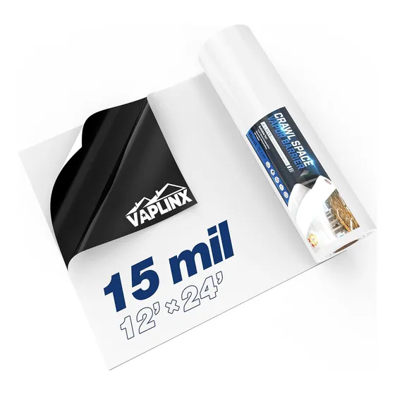 Barrera De Vapor De 15 Mil Para Espacio De Arrastre De 12 X 