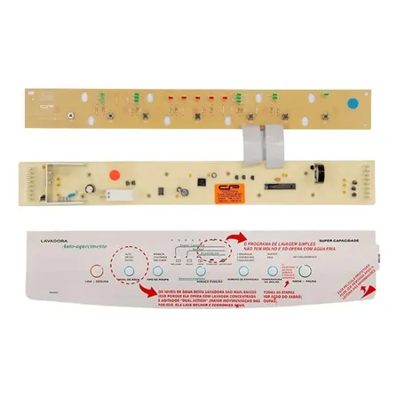 Placa Eletrônica Lavadora Brastemp 7kg BWQ24A com Aquecimento Bivolt