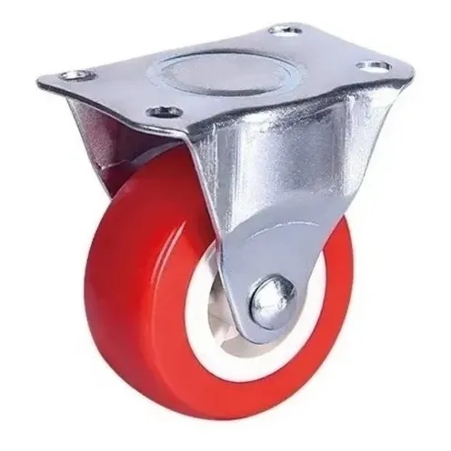 Rueda Roja Fija 38mm X 22 Silicon  Maciza