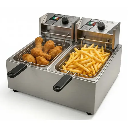 Freidora Electrica Eoland Capacidad 12 Litro Aceite Industrial Papas Fritas