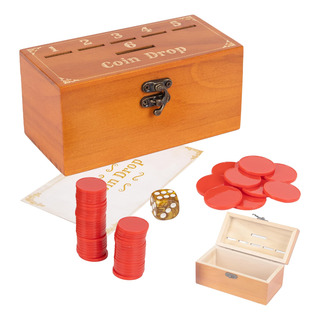 Juego Coin Drop Extruds De Madera Con 50 Monedas, Caja Y Dad Juego Coin Drop Extruds De Madera Con 50 Monedas, Caja Y Dad