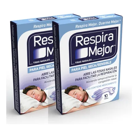 Breathe Right Tiras Nasales Piel Sensible Pack 20 Unidades