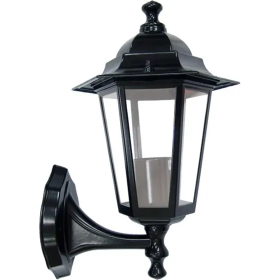 Farol Estilo Colonial Antiguo De Pared Exterior Metal Vidrio