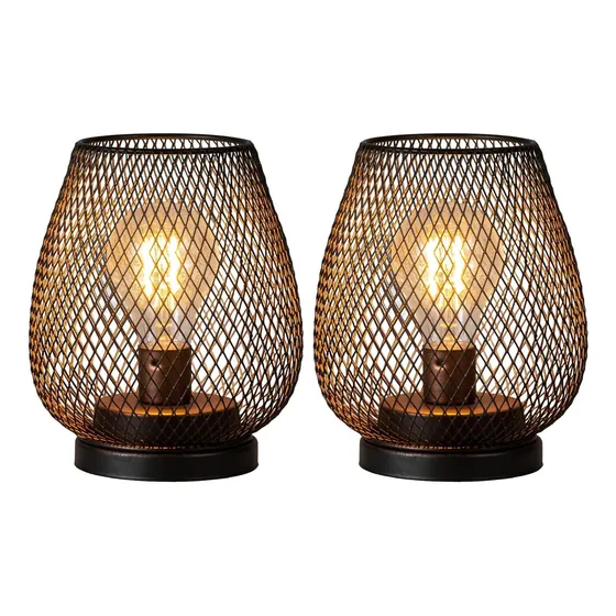 Juego De 2 Lámparas De Mesa Led Que Funcionan Pilas, L...