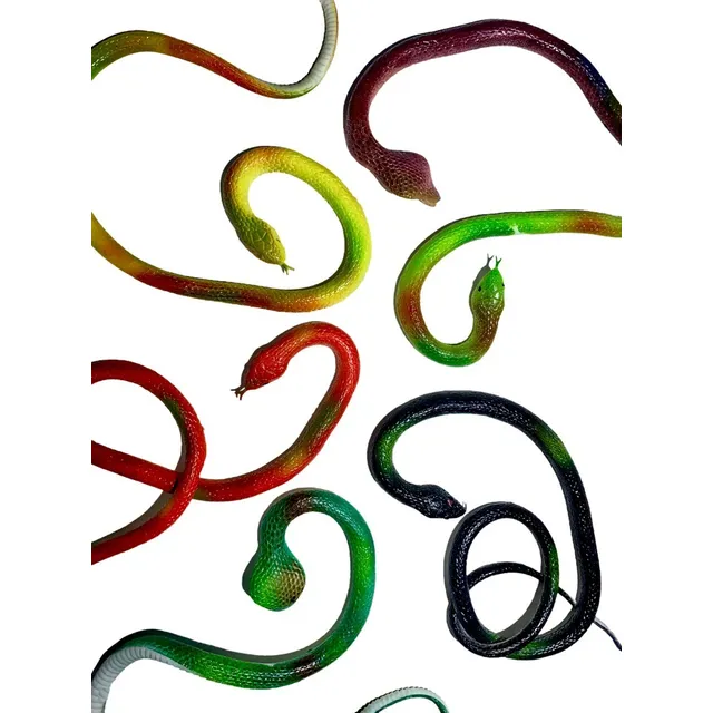Serpiente Pack X10 Víbora Cobra Surtidos De Goma 70cm