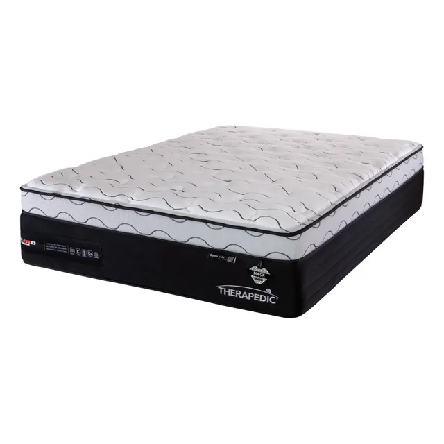 Colchón King Size Resortes Therapedic Baltra 33 Cm Medio Color Gris Oscuro
