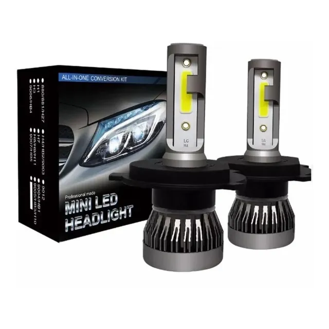Kit Led H4 Lamparas Luces Auto Corta Larga 6500k 3800lm