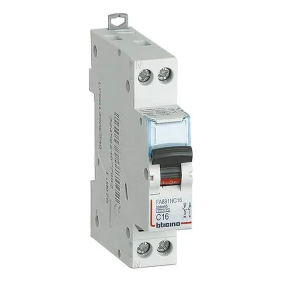 Interruptor Automatico Bticino Certificado 1x16a Din 6ka Color Blanco