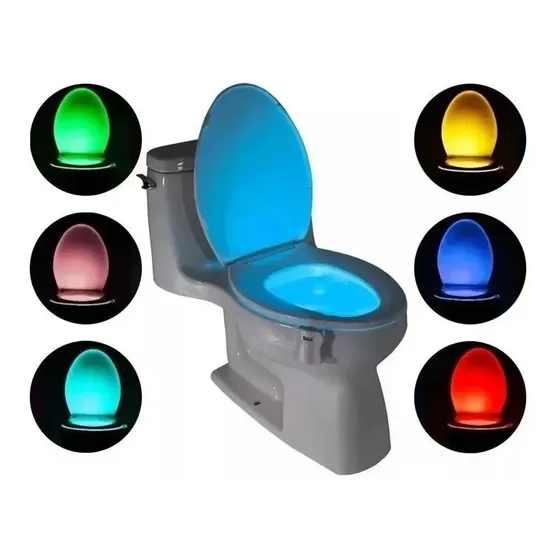 Luz Led Para Inodoro 8 Colores Con Sensor Movimiento