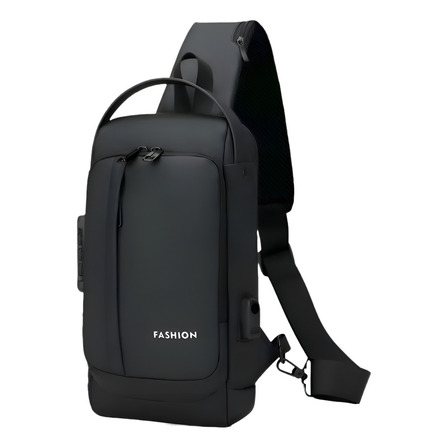 Bolso De Pecho Mv Movac Hombre Adulto Nylon Oxford Color Negro Diseño De La Tela Liso Bolso De Pecho Mv Movac Hombre Adulto Nylon Oxford Color Negro Diseño De La Tela Liso