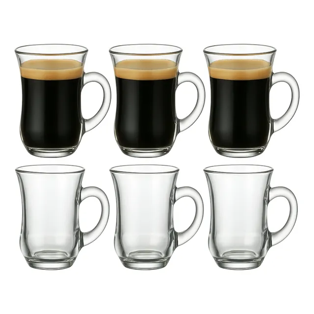Set X6 Jarro Taza De Vidrio Café Jarrito Té Turco