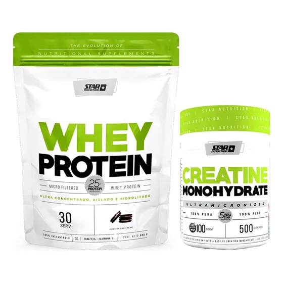 Star Nutrition Whey Protein 2lb + Creatina Monohidrato 500gr
