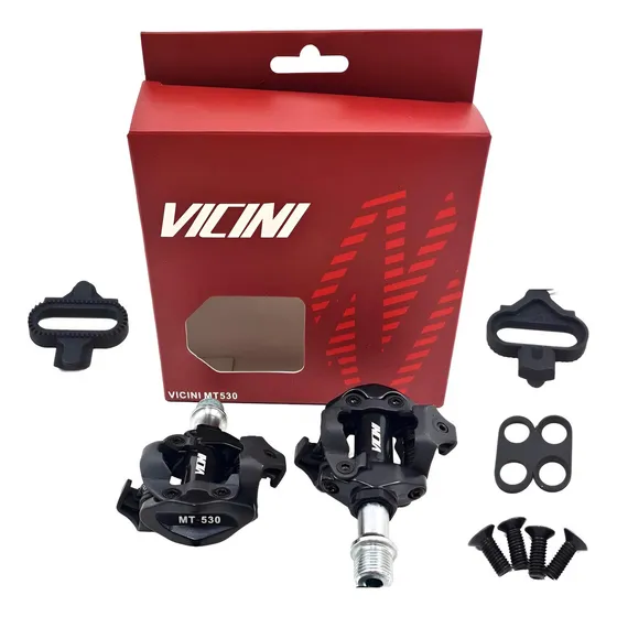 Pedal Encaixe Clip Sapatilha Alumínio Mt530 Vicini + Tacos