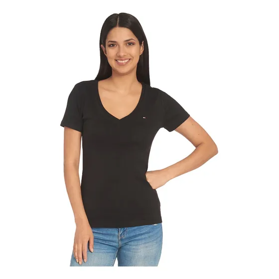 Tommy Hilfiger Playera Negra Para Mujer 76j4871