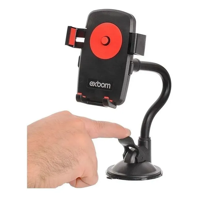 Suporte Para Celular Veicular C/ Haste E Trava De Parabrisa