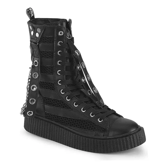 Botines Tenis C Correas Y Red Creepers Sneeker-325 Demonia