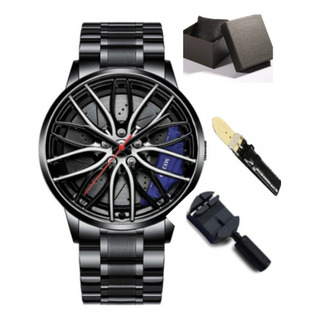 Reloj Moda Hombre Disco Llanta Rin Calipers Metal Cuarzo Reloj Moda Hombre Disco Llanta Rin Calipers Metal Cuarzo