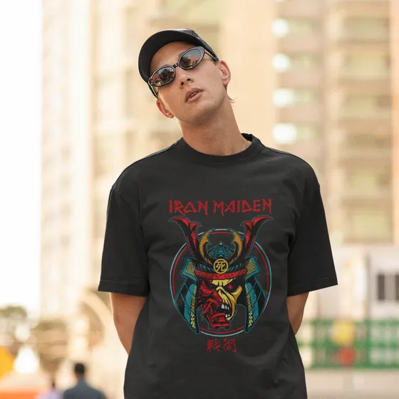 Camiseta 100% Algodão Estampa Personalizada Iron Maiden Sk