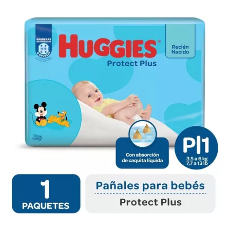 Pañales Huggies Protect Plus Ahorrapack P X 50 Un Género Sin Género Tamaño Pequeño (p)