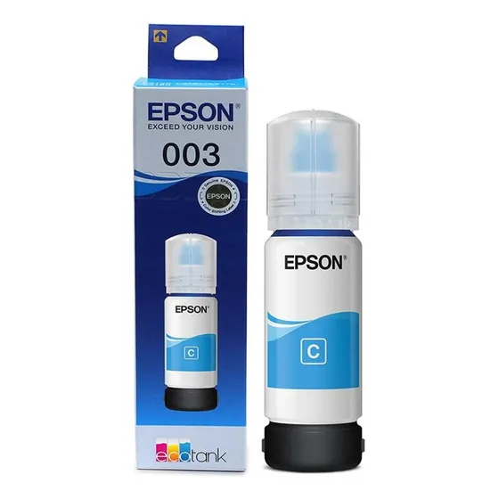 Botella De Tinta Epson T003 Cian