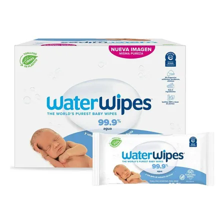 Toallitas Húmedas Waterwipes Caja De 12 Pack X 60 Unidades