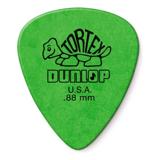 Palheta Dunlop Tortex Verde 0,88mm (pacote C/ 6)