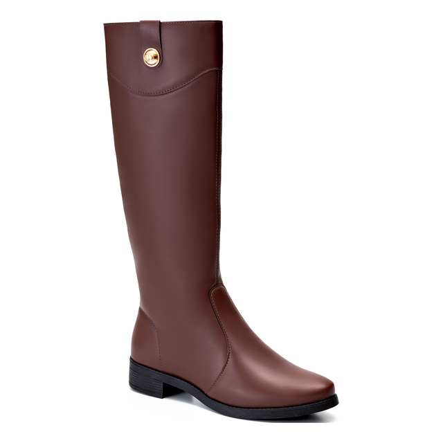 Bota Montaria Feminina Cano Alto Rasteira Bico Redondo Bota Montaria Feminina Cano Alto Rasteira Bico Redondo