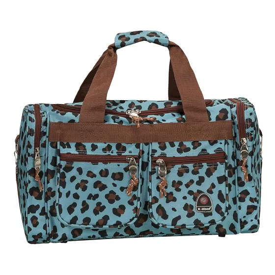 Bolso Deportivo Rockland Azul Leopardo, 48 Cm De Largo