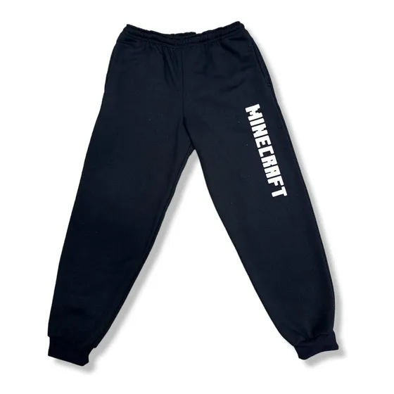 Pantalón O Monos Deportivo Para Niños De Minecraft Negro
