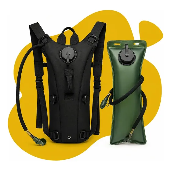 Camelbak 3 Litros Mochila Tática Refil Água Hidratação Preta Cor Preto