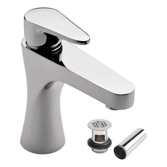 Proyecta Monomando Para Lavabo Acabado Cromo Modelo Mo8dc20 Color Plateado