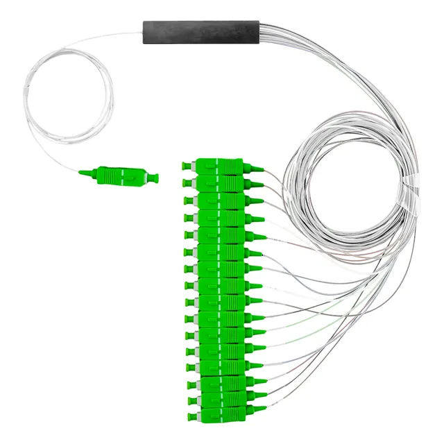 Splitter Fibra Óptica Cable Divisor Plc 1 X 16 Sc Apc 1 Mts
